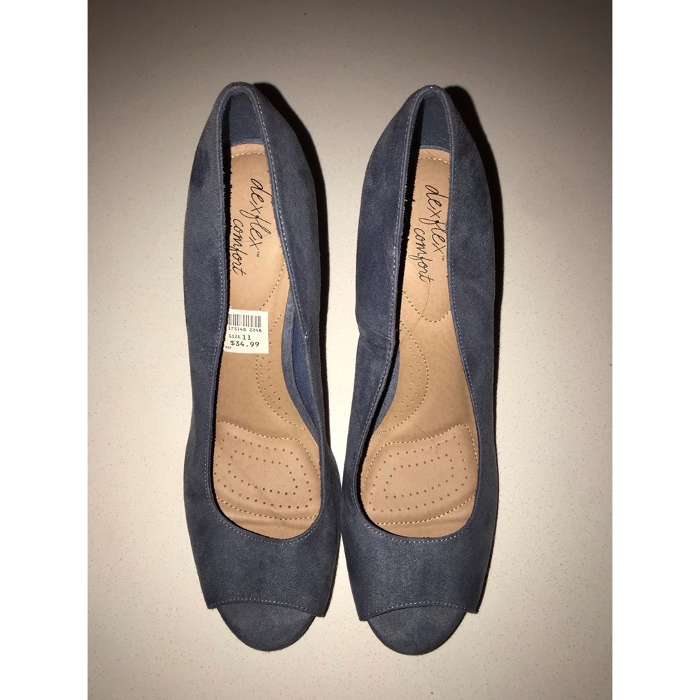 Suede Open Toe Wedges